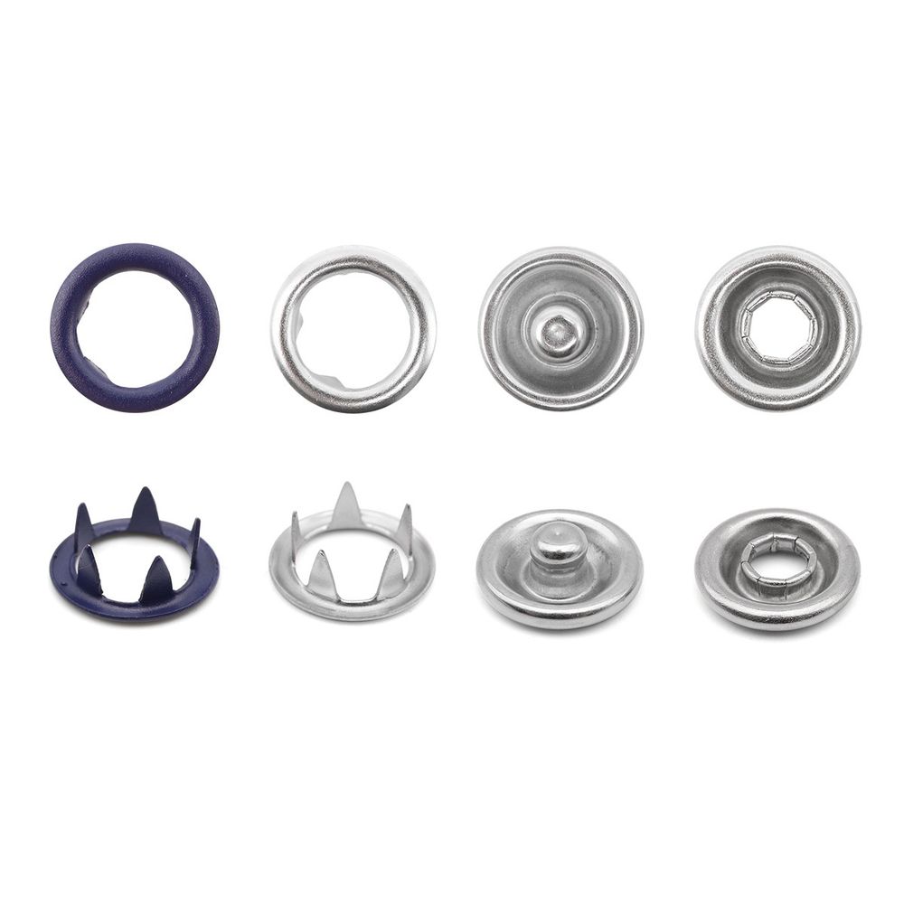 Кнопка рубашечная (джерси) открытая ⌀9.5 мм, ≈1440 шт, МЕТАЛЛ, эмаль, 569 т.синий матовый, NEW STAR