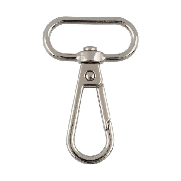 Карабин металл 25.0 мм (47х30 мм), 5 шт, 04 никель, Gamma GHN-25