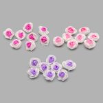 Цветочек-розочка из фоамирана 38 мм, микс №4, 3 цвета, 24 шт