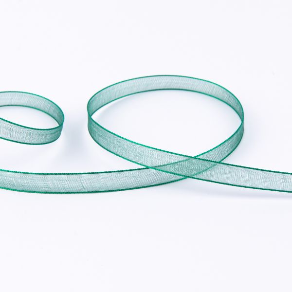 Лента капроновая (органза) _6.0 мм / 45.7 метров, 120 изумрудно-зеленый, Blitz OR-6