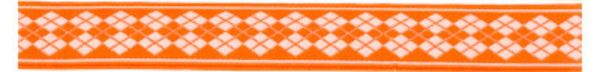 Лента (тесьма) жаккардовая 20.0 мм / 10±0.5 метров, оранжевый, Gamma TRJ-44