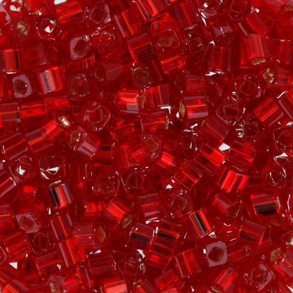 Бисер Toho Cube 2 (1.5 мм), 25 г (5х5 г), 0025C красный