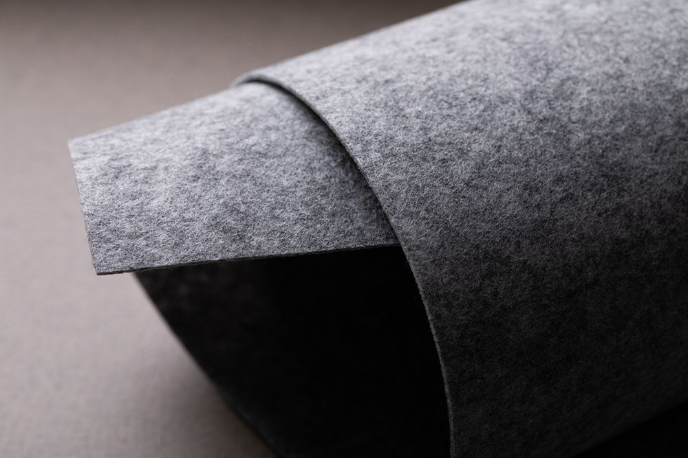 Фетр листовой жесткий 1.2 мм, 33х53 см, 892 серый (меланж), Gamma FKS12-33/53