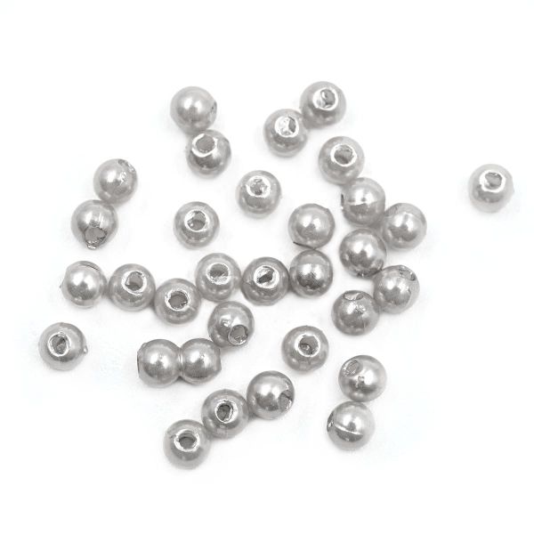 Бусины пластик (жемчуг) ⌀4 мм, 25 г, Astra&Craft, 031 NL серый