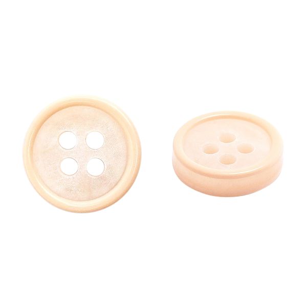 Пуговицы 4 прокола 18L (11мм), пластик (col.09 персиковый), CB_M-57, 72 шт