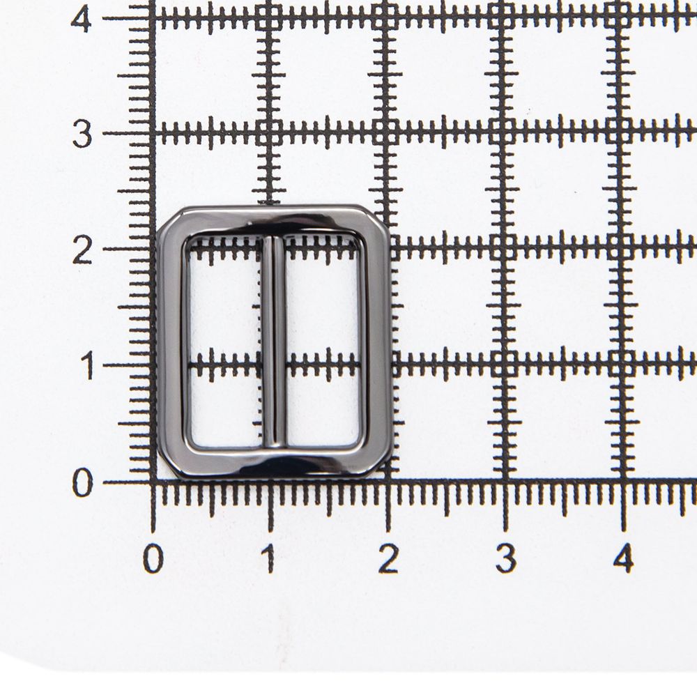 Пряжка регулировочная металл 18 мм, чер.никель ГР, 6908, 10 шт, BIG