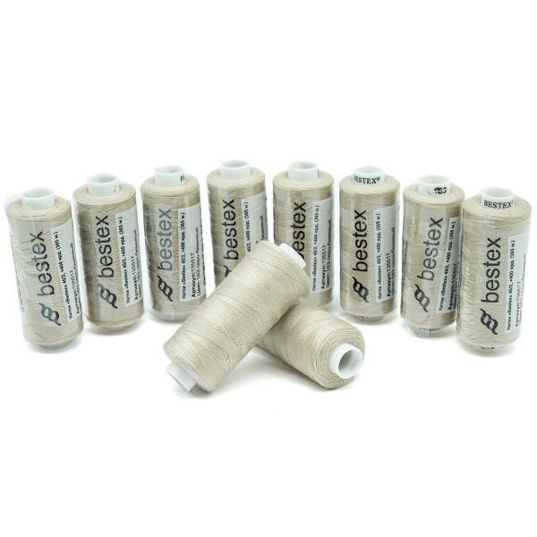 Нитки швейные бытовые Bestex 40/2, 365 м (400 ярд) / 10 кат., 163 серо-бежевый