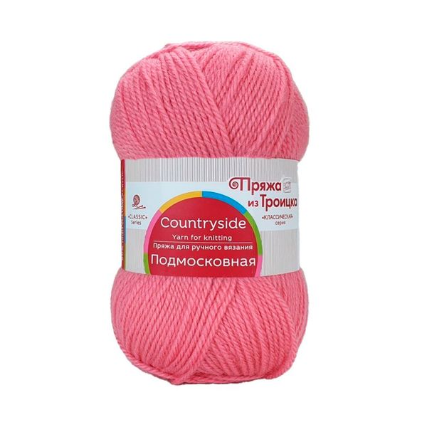 Пряжа Троицкая Подмосковная / уп.10 мот. по 100 г, 250 м, 378 герань