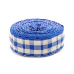 Лента Шотландка с люрексом 30 / 25м (синий/белый), С3301Г17