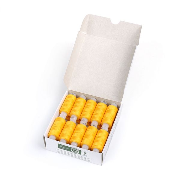 Нитки армированные ПНК им.Кирова 45ЛЛ, бытовые, 200 м / 20 кат., 0208 желтый