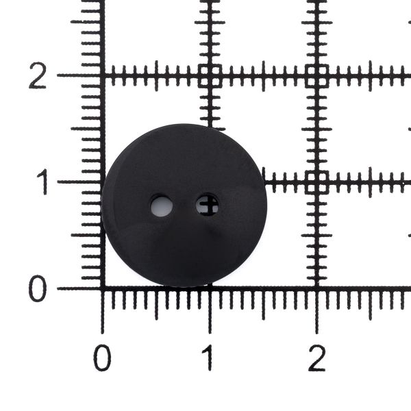 Пуговица супатная 24L (15мм) 2 прокола, пластик (s.black (черный глянец)), CB-K-15, 144 шт