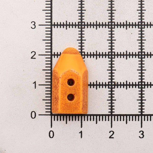 Пуговицы детские Карандашик 36L (23мм), пластик (оранжевый), 50 шт, Б30(3.02-1474-23)