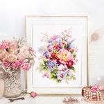 Набор для вышивания нитками Чудесная игла, Цветочный бал, 19х26 см