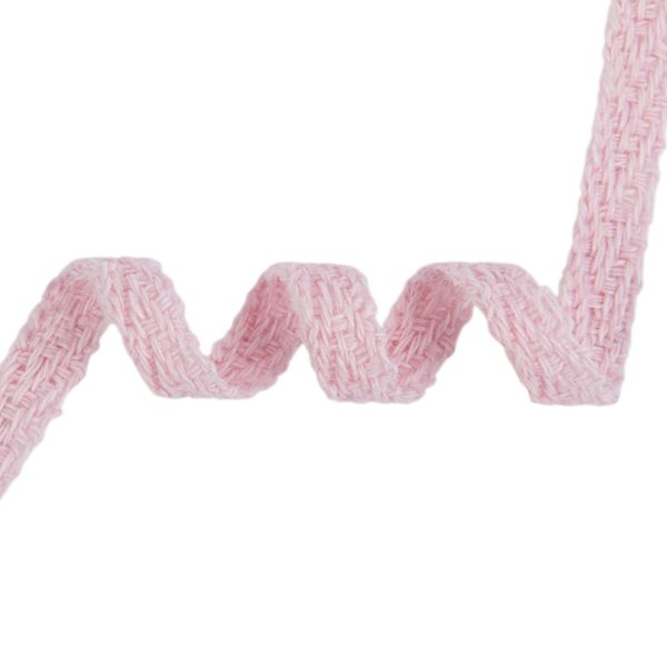 Тесьма (лента) киперная (100% х/б) 5 мм / 25 метров, св. розовый, Gamma С3865Г17