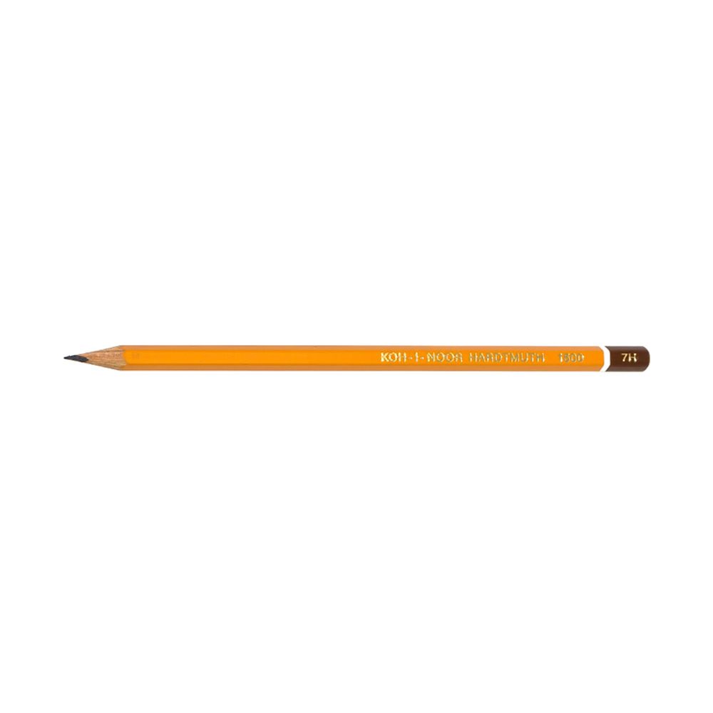 Карандаш чернографитный технический 7H, 12 шт, KOH-I-NOOR Hardtmuth 1500, 150007H01170R