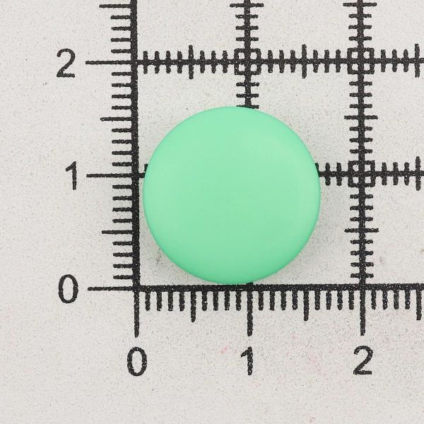 Пуговицы на ножке 24L (15мм), пластик (Green (зеленый)), NE68, 72 шт
