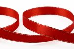 Лента атласная 2-сторонняя с метанитью 12.0 мм / 33±2 метра, 026 красный/золото, Gamma AL-12M