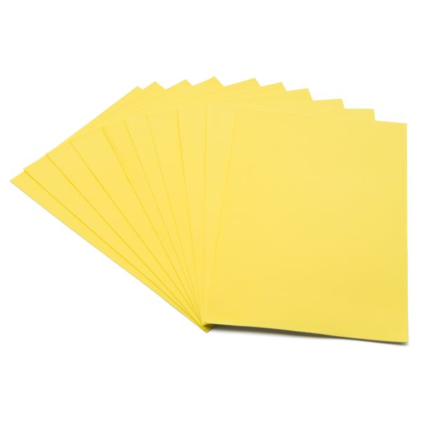 Фоамиран EVA-1010, 10 шт, 20х30 см, 1 мм., Astra&Craft (ZK-008/BK033 желтый)