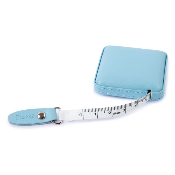 Рулетка портновская кожзаменитель пластик 150 см, 01 голубая, Gamma SSL-150