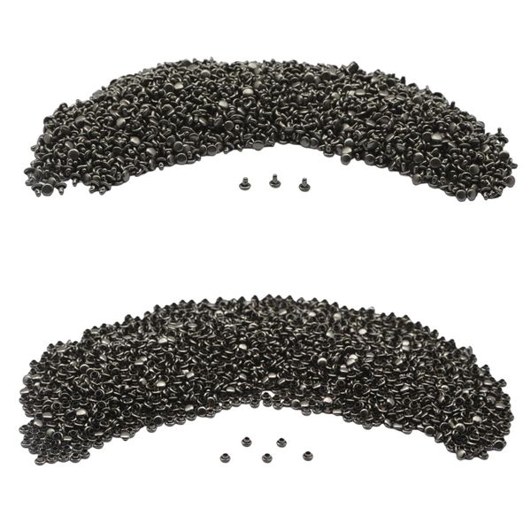 Хольнитены двухсторонние ⌀5 мм, h=5 мм, сталь, New Star №00, чер.никель, уп≈5000 шт