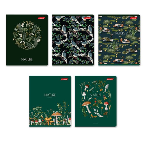 Тетрадь ученическая общая, выборочный лак, A5+ 96 л. на скобе 60 г/м², белизна 100%, 5 шт, клетка в термоусадочной пленке, 000769 Повелители леса, Светоч 96ТЕТк-003