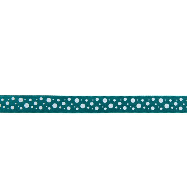 Лента атласная с рисунком 12.0 мм / 22.8 метров, R 092/001 т.зеленый/белый, Gamma ALP-121