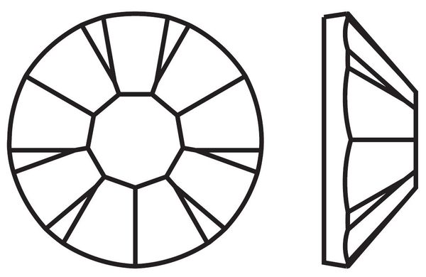 Стразы неклеевые стекло 3.2 мм, 144 шт, SS12 белый (crystal), Preciosa 438-11-615 s