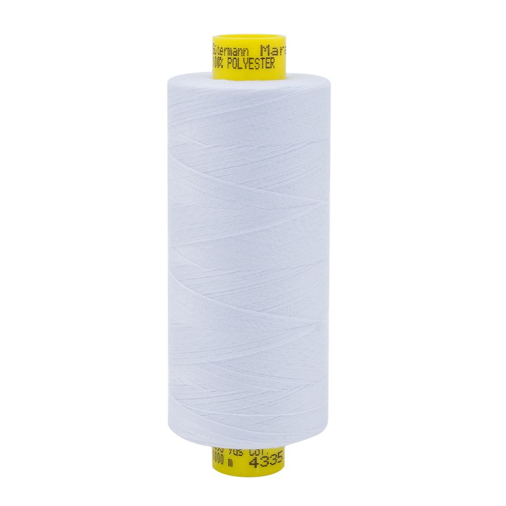 Нитка особо тонкая Gutermann Mara №150 (150/2), 1000 м, 1/713953, цв. 4335 холодный белый, 1 катушка