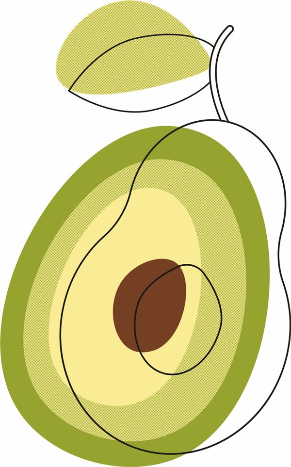 Термоаппликация Gamma Термотрансфер M №06, 1 шт, M-619 Авокадо 7х11 см
