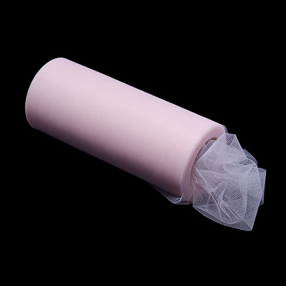 Фатин средней жесткости в шпульке 150 мм, цв.03 бл. розовый, 22.86м