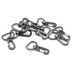 Карабин металл 20.0 мм (42х26 мм), никель черный, 10 шт