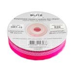 Лента капроновая (органза) 15.0 мм / 25 метров, 030 т. розовый/серебро, Blitz ORT-15