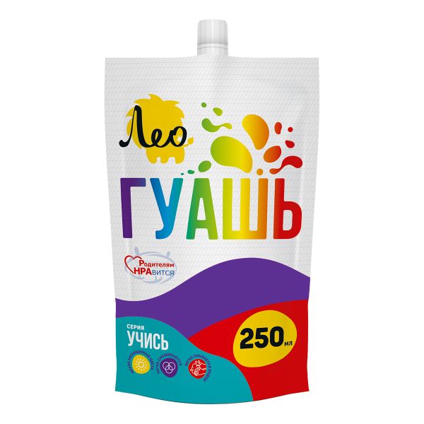 Краска гуашь 250 мл, 409 фиолетовая/ violet, Лео LGD-250