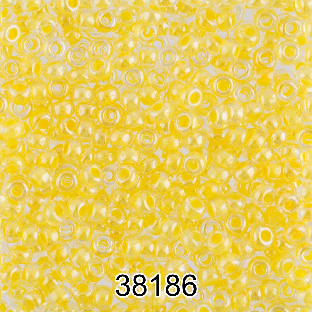 Бисер Preciosa 10/0 (2.3 мм), 500 г, 38186 (Ф052) желтый