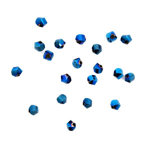 Бусины стекло ⌀6 мм, 20 шт, Астра Premium, 1-голубой