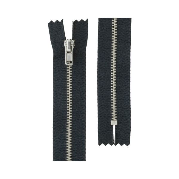 Молния металл Т3 (3 мм) 1 зам., н/раз., 18 см, никель, 320 черно-синий, ZIP 3N Gamma, 10 шт