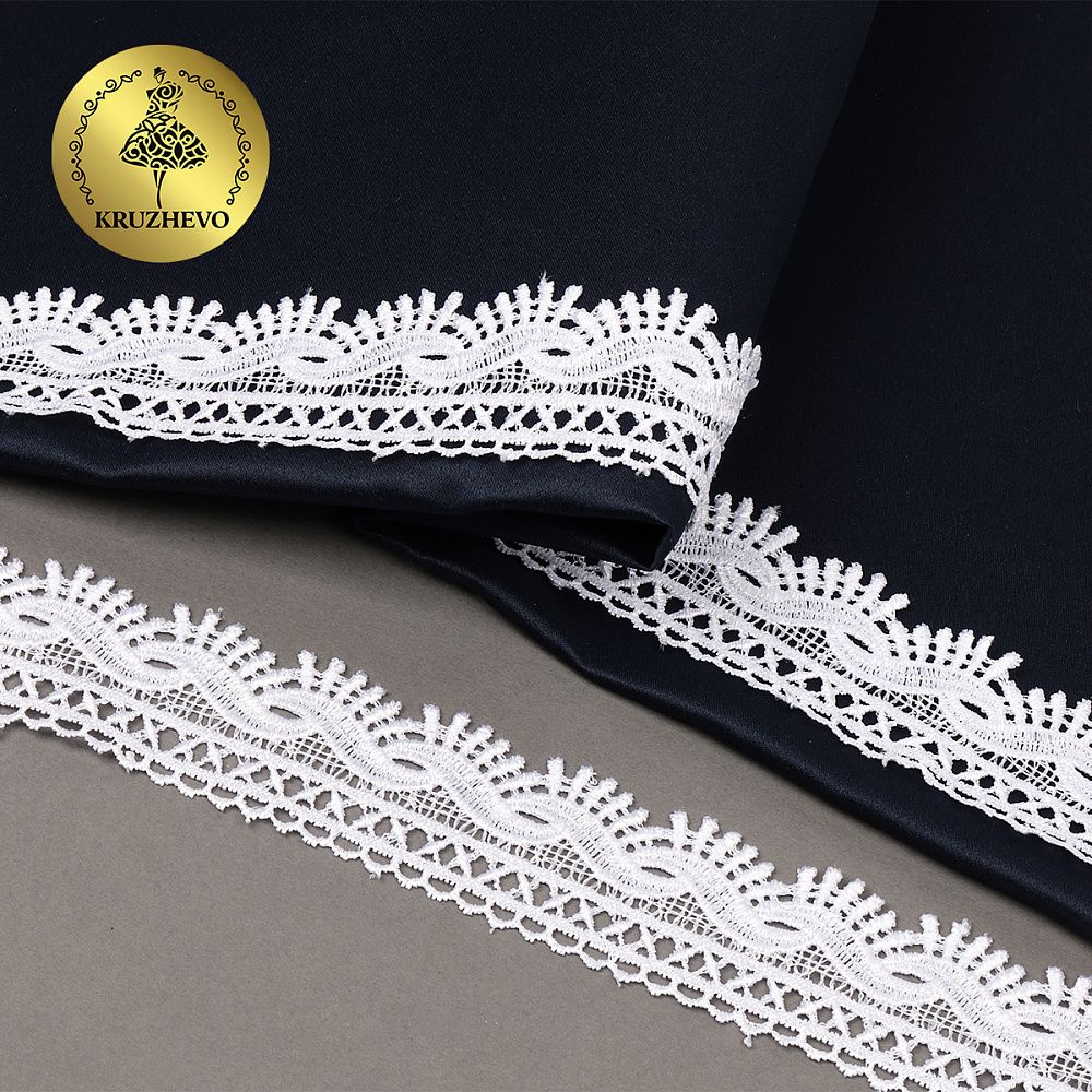 Кружево гипюр (плетёное) 40 мм, TR.16GB2005, 1 белый, 9м, Kruzhevo