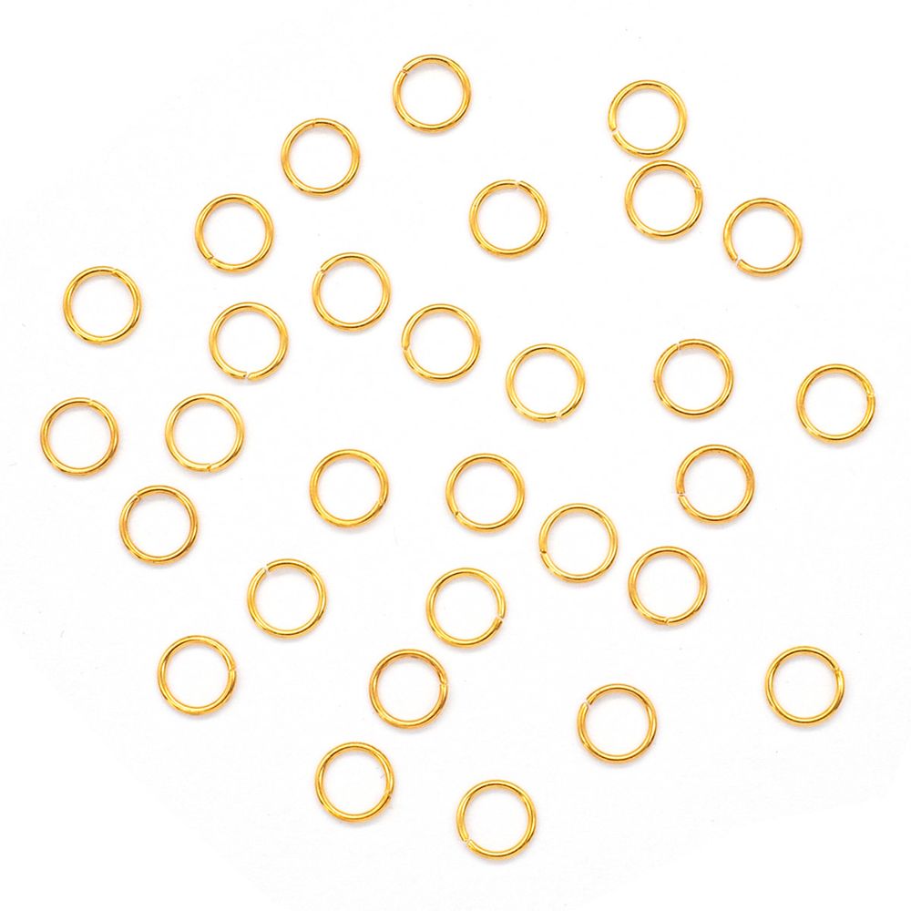 Кольцо соединительное, 0,8х7 мм, 30шт/уп (золото)