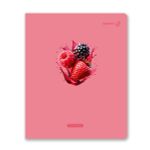 Тетрадь ученическая общая, выборочный лак, A5 96 л. на скобе 65 г/м², белизна 100% 5 шт клетка, 01532 Ягодный взрыв, Светоч Т80