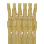 Молния спираль (витая) Т5 (5 мм) 1 зам., н/раз., 18 см, золото, 10 шт
