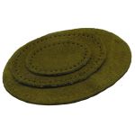 Набор заплаток пришивных из замши, овал 4х5,5см, 6х8,2см, 8х10,9см, с перфорацией, 3 шт (33 хаки), 59404