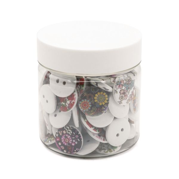 Украшения декоративные пуговицы деревянные Цветы №5, 18 мм, 100 шт