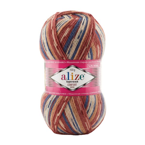 Пряжа Alize (Ализе) Superwash Comfort Socks / уп.5 мот. по 100 г, 420м, 7841