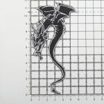 Термоаппликация Дракон, черно-белый, 67х120мм (10 шт), 912