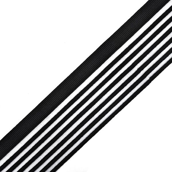 Резинка декоративная с прозрачными вставками 45.0 мм / 3±0.5 метра, нейлон, цв.черный F322