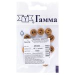 Пуговицы 2 прокола 11 мм, 10 шт, дерево, №300 коричневый, Gamma WB-083