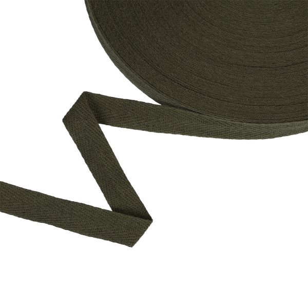 Тесьма (лента) киперная (100 х/б) 15 мм / 50 метров, хаки/khaki, Gamma TCT-15