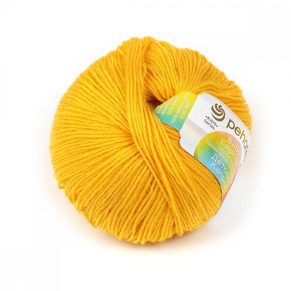Пряжа Пехорка Детский каприз / уп.10 мот. по 50 г, 225 м, 012 желток