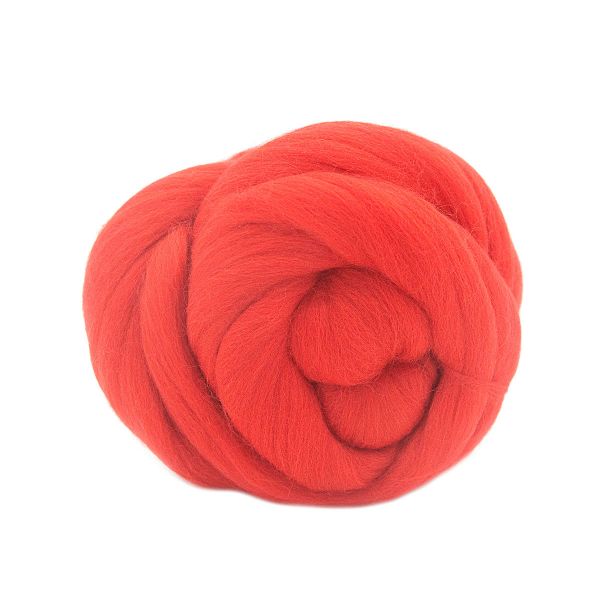 Шерсть для валяния тонкая, 50 гр, Астра, 0042 красный