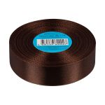 Лента атласная 1-сторонняя 25.0 мм / 33±2 метра, 154 т.коричневый, Gamma